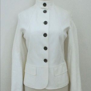 BURBERRY LONDON white cotton jacket
